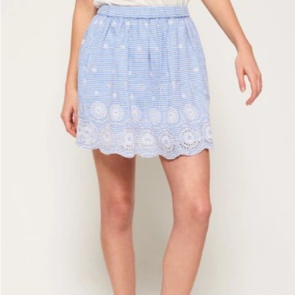 Superdry Broderie Anglais Jaime Skirt Embroidery w/ Eyelet & Cutwork Design - Picture 1 of 14